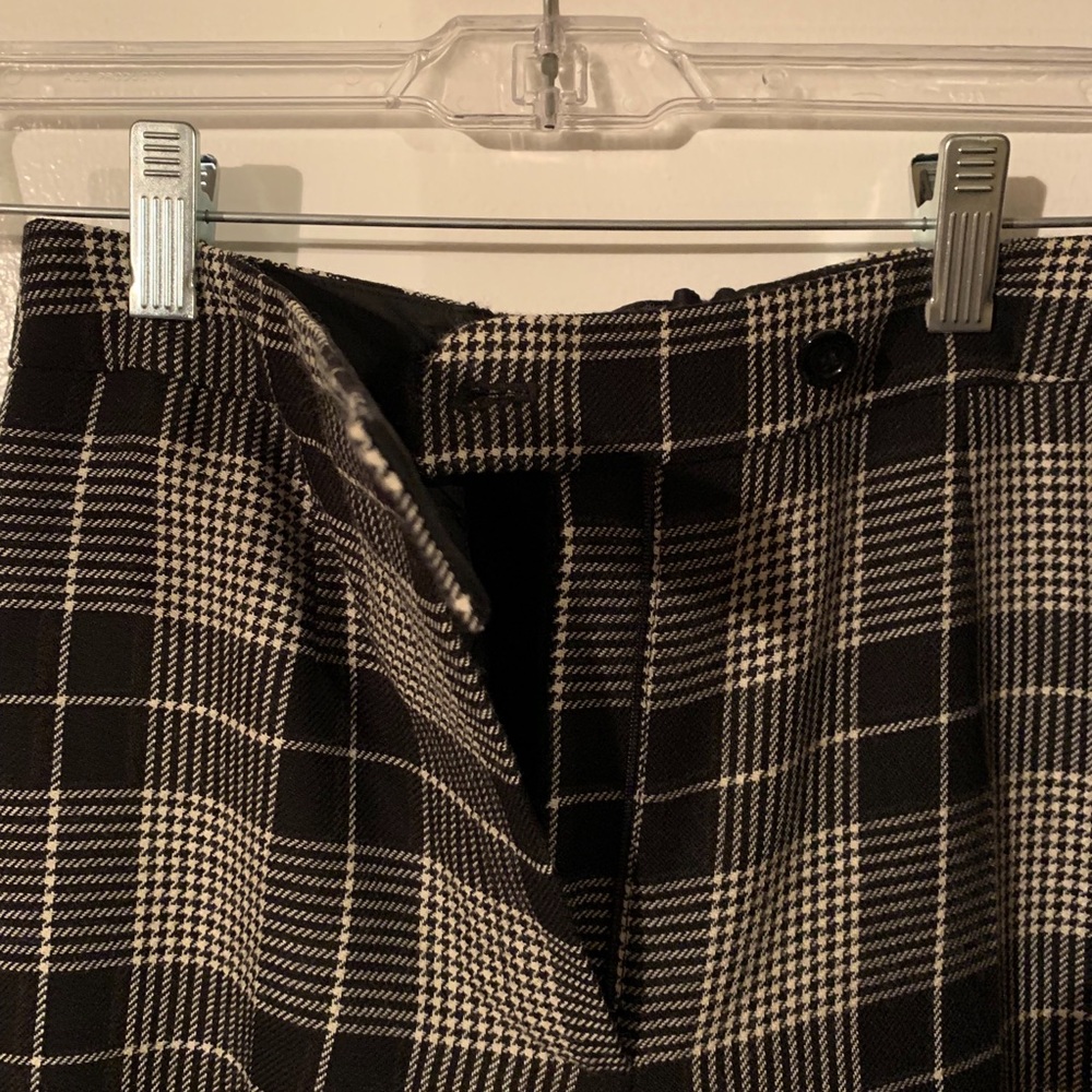 Vintage Plaid Wool Trousers - Picture 2 of 5